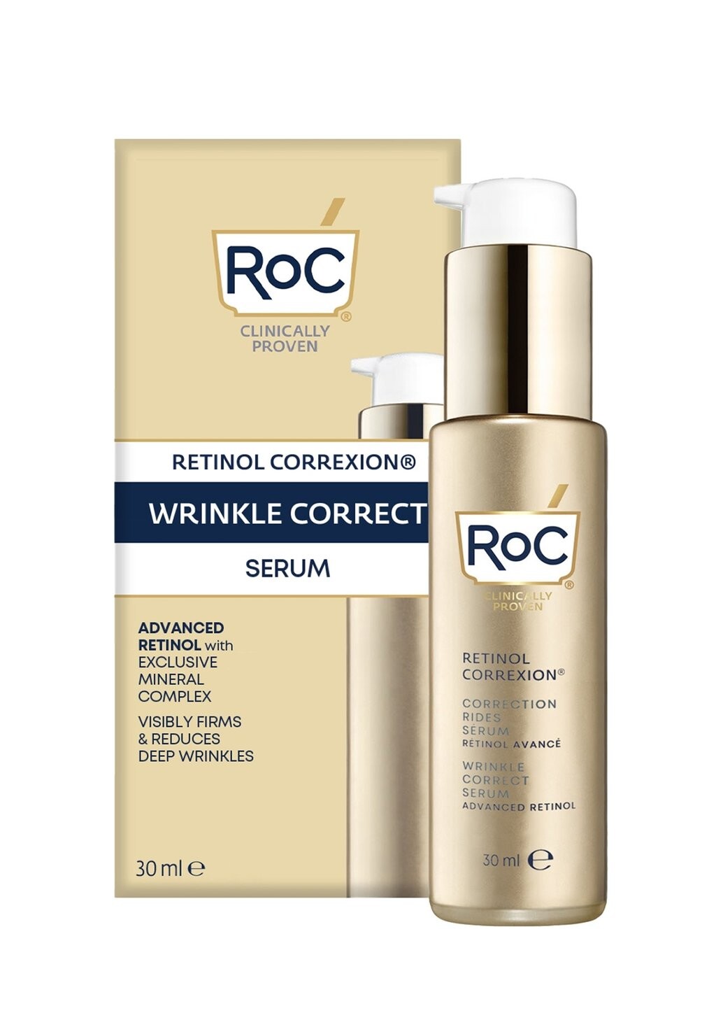 

Сыворотка ROC RETINOL CORREXION WRINKLE CORRECT SERUM 30ML EU Roc Skincare, разноцветный