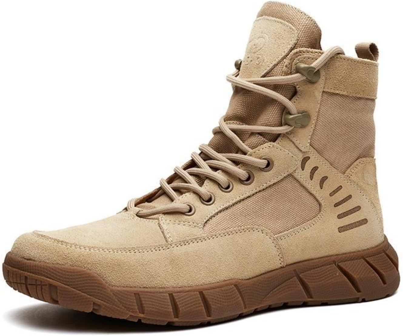 

Модные кожаные походные боевые ботинки для мужчин, комфортные промышленные ботинки на щиколотку, рабочая обувь для активного отдыха Macefil, хаки