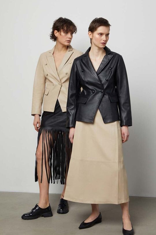 

Кожаный пиджак Answear Lab, черный