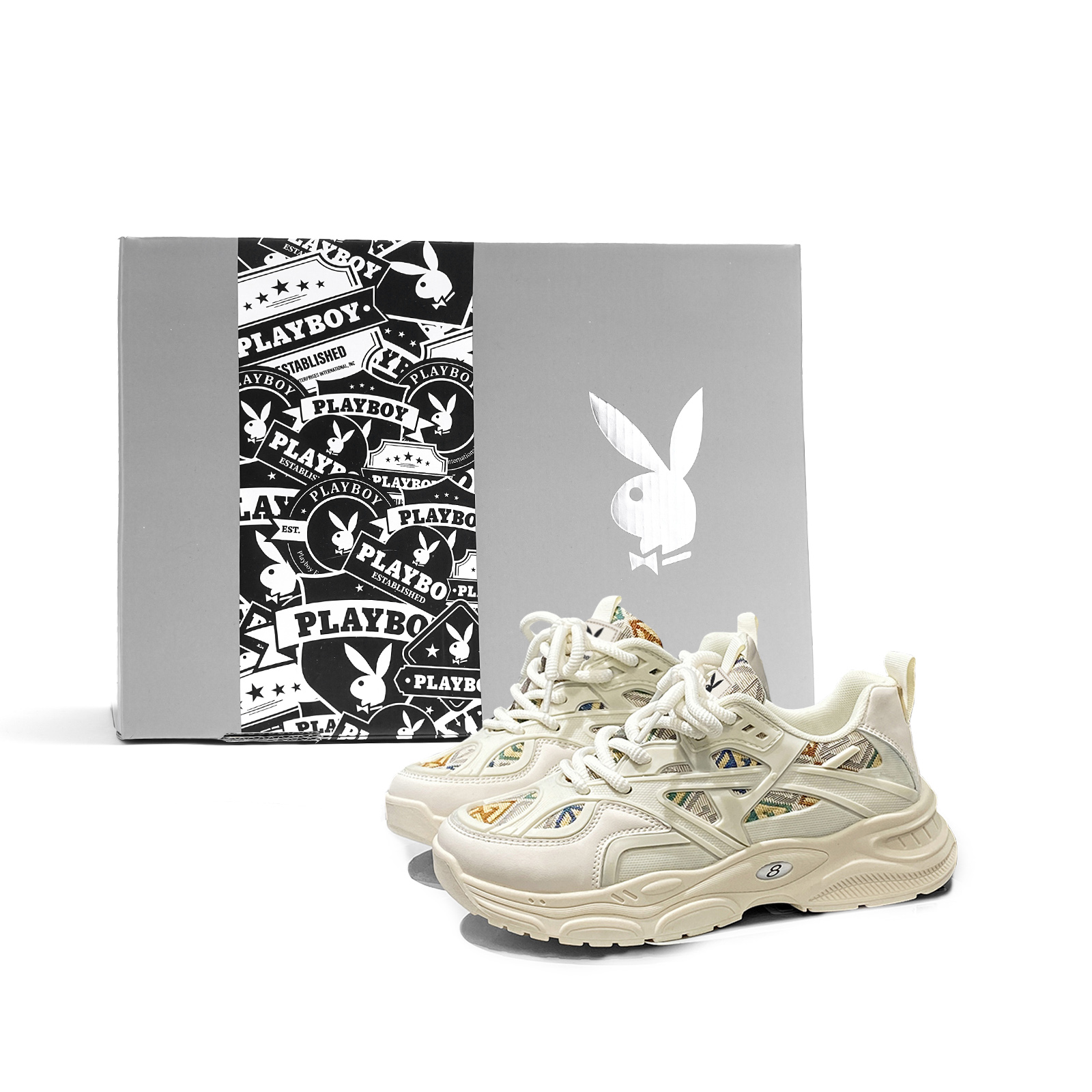

Низкие массивные кроссовки мужские Playboy, Beige