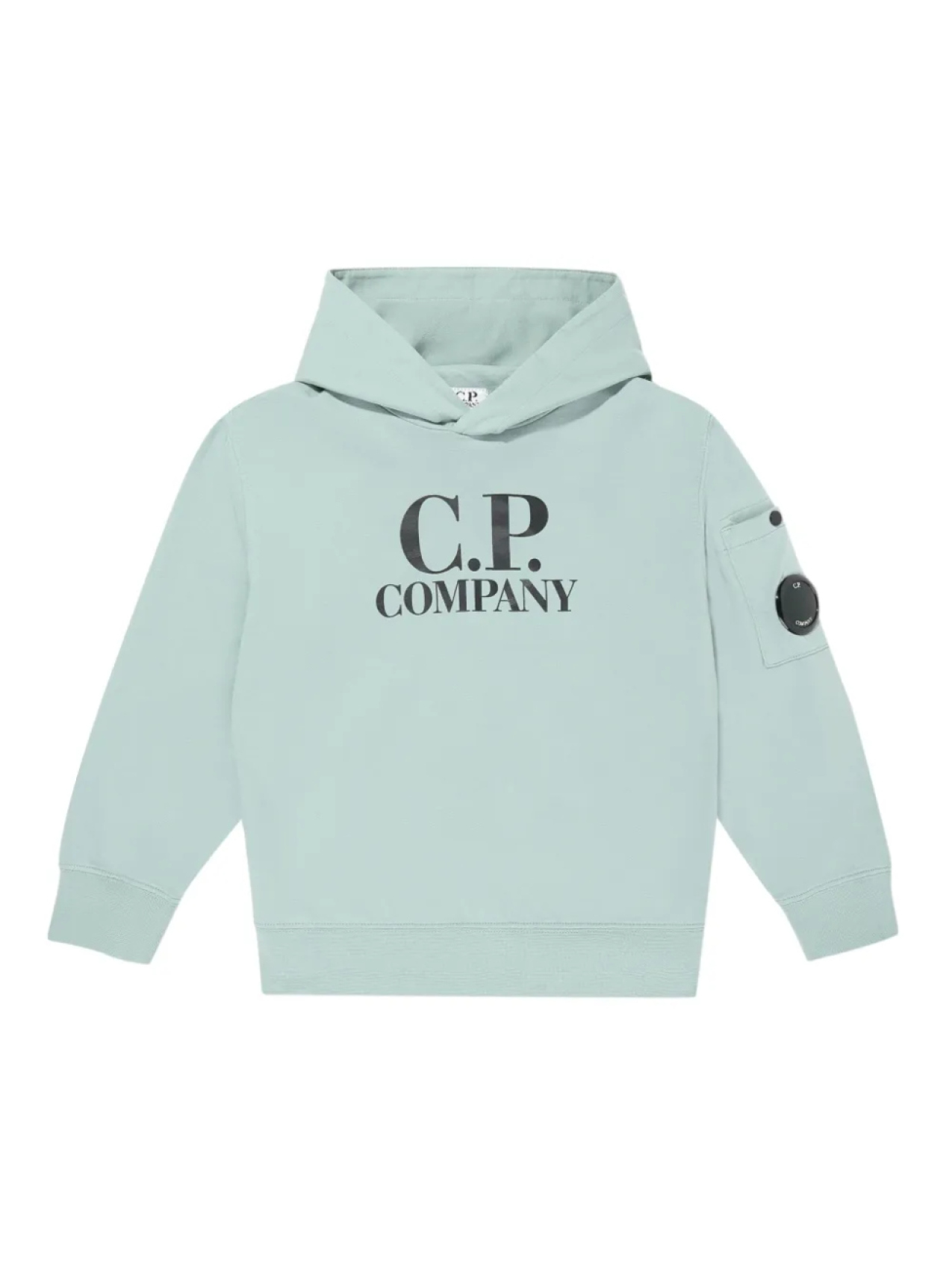 

Толстовка с капюшоном из хлопка с логотипом CP Company Kids C.P. Company Kids, зеленый