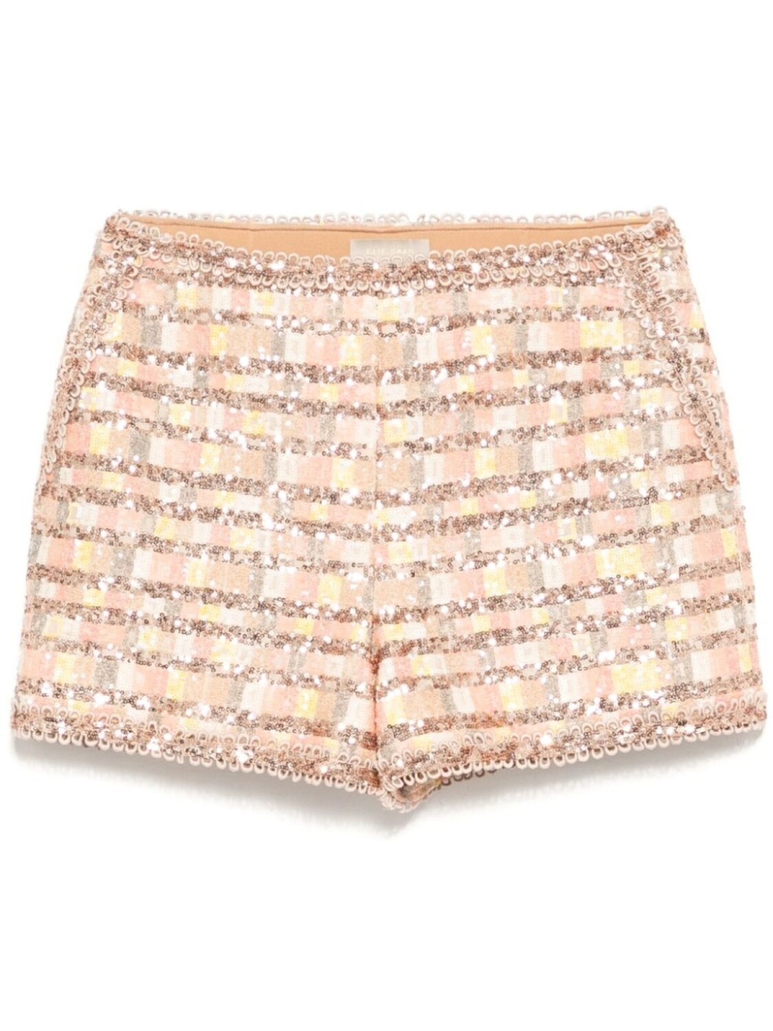 

Elie Saab твидовые шорты с пайетками, розовый