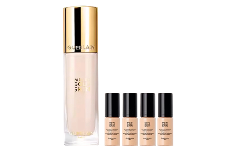 

GUERLAIN JIAOLAN Golden Diamond тональная основа Perfecting Foundation набор для макияжа легко растушевывается матовое выравнивание тона кожи 35мл+5мл*4