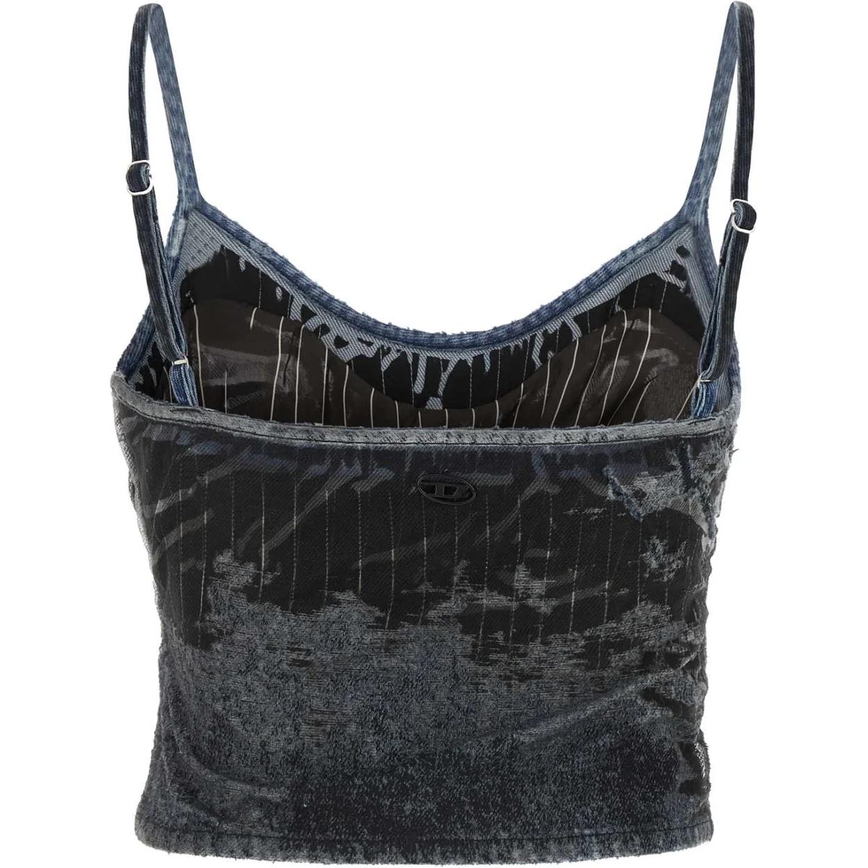 De Verni Fse Devoré Cami Top DIESEL, черный — фото 3