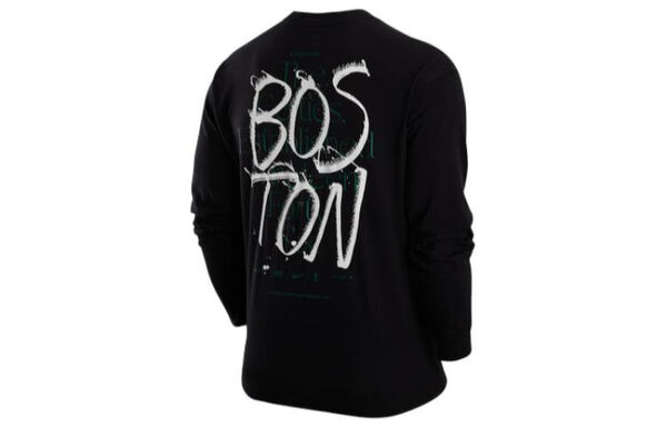 Футболка Nike Graphic printed Boston logo T-shirt 'Black', черный — фото 2