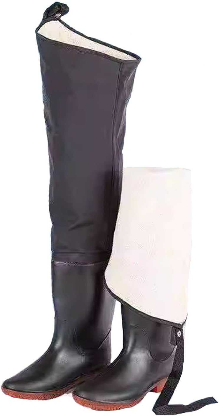 

Утепленные забродные сапоги для мужчин, высокие забродные сапоги для рыбалки 80 см, для охоты на свежем воздухе Jcwgly, черный