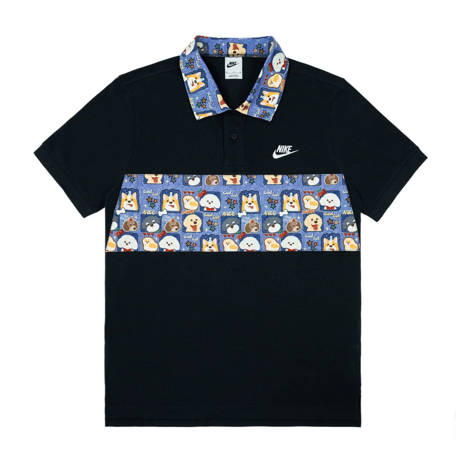 

Унисекс поло черное Nike, черный