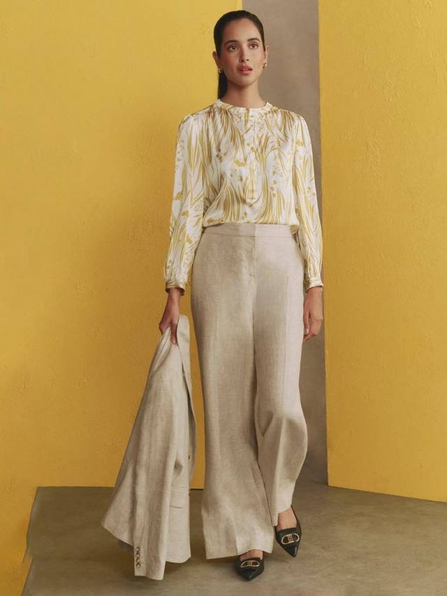 

Топ Angelique с цветочным принтом Hobbs, Green Ivory