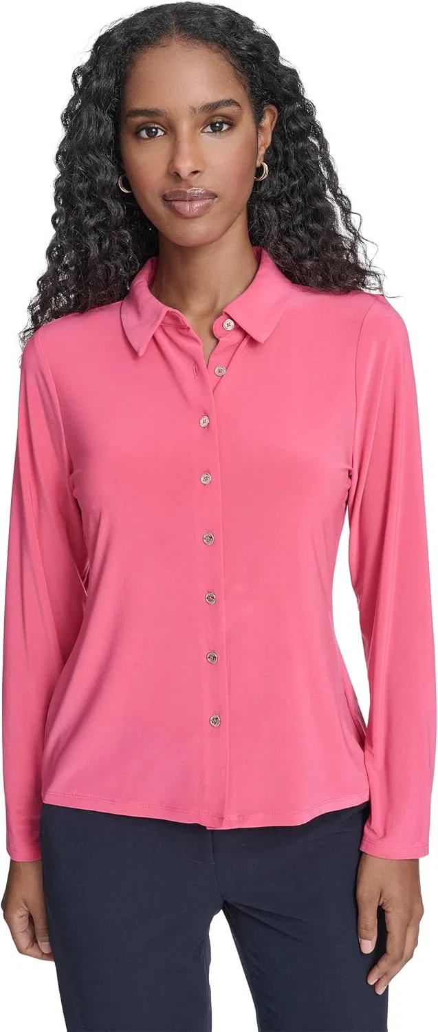 Блуза с длинным рукавом, Softwork Top, Tommy Hilfiger, розовый