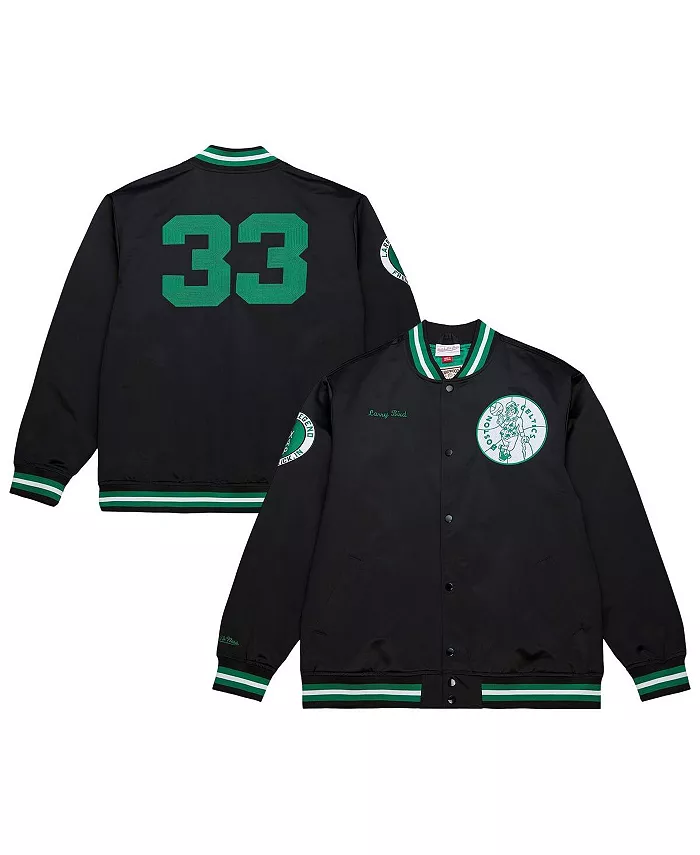 

Мужская черная бейсбольная куртка на молнии Larry Bird Boston Celtics из серии NBA Legends Mitchell & Ness