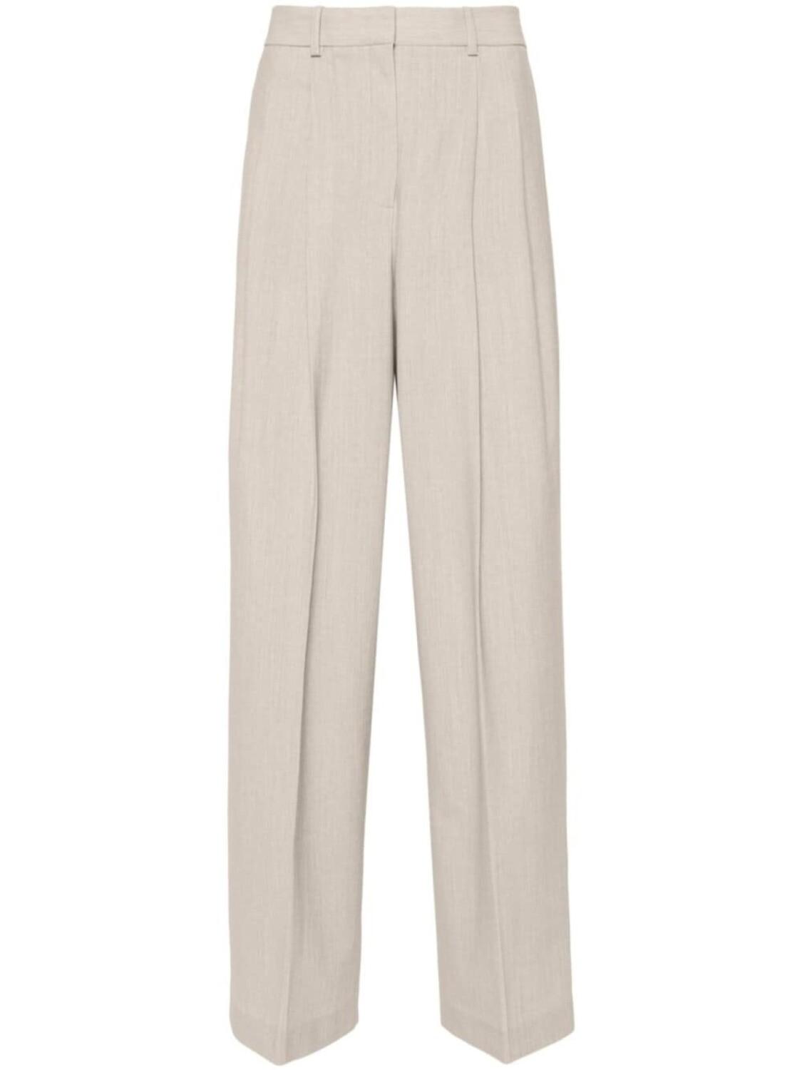 

Theory брюки широкого кроя со складками, нейтральный цвет