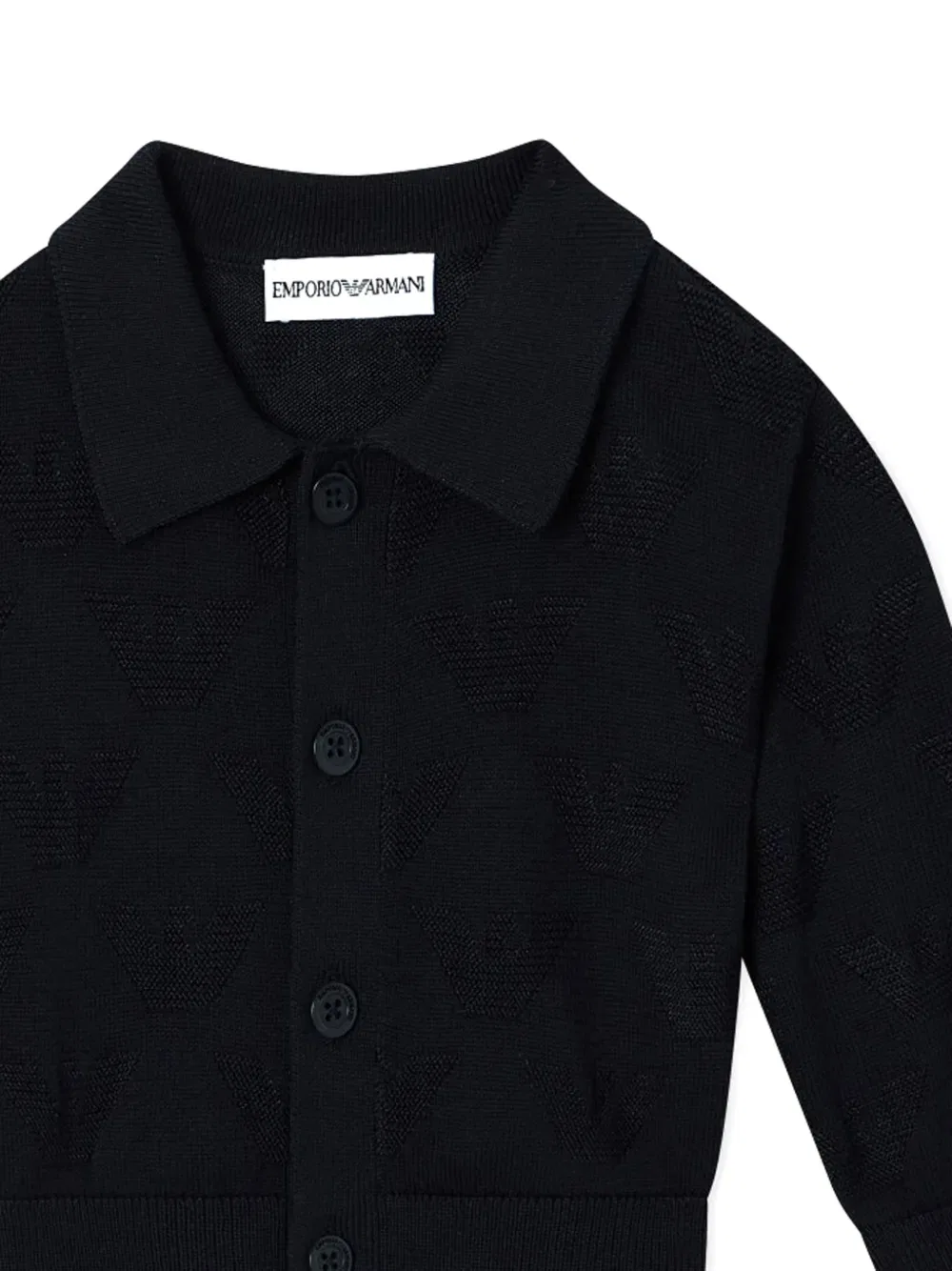Кардиган на пуговицах Emporio Armani Kids, синий — фото 2