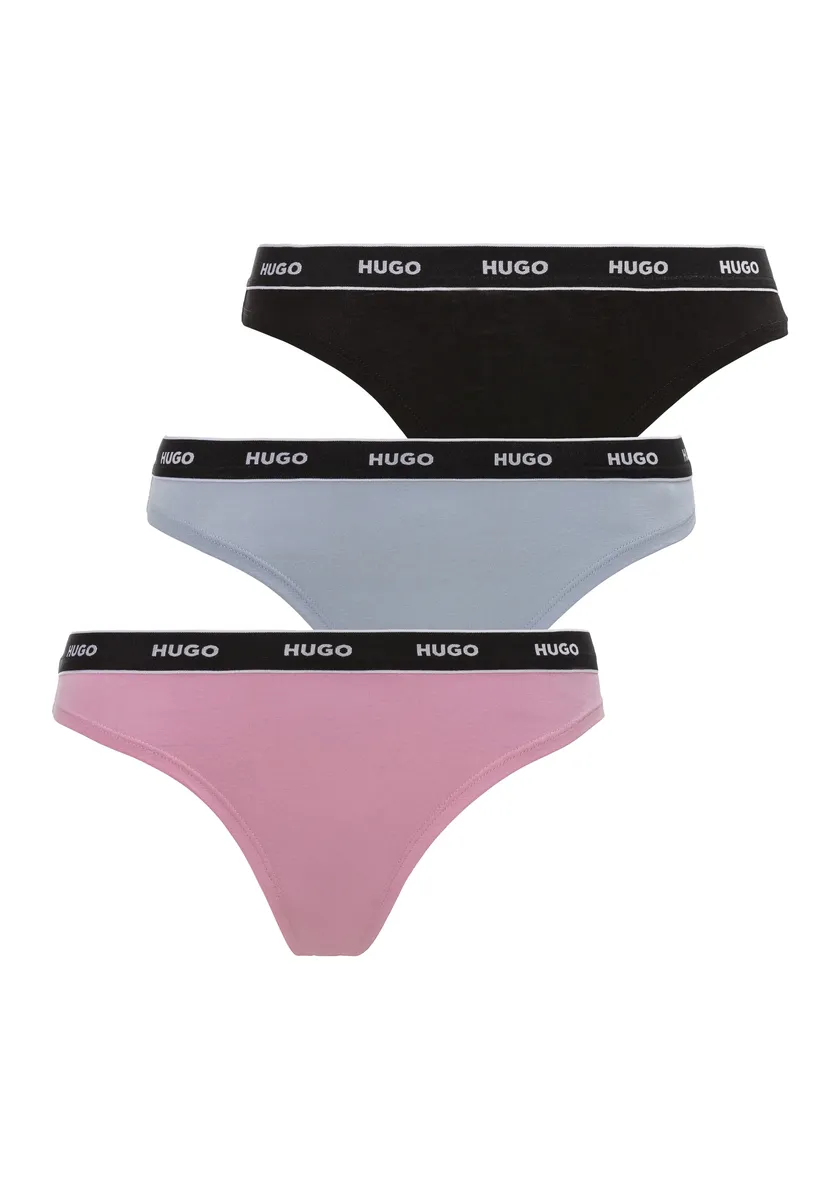 

Трусики HUGO Underwear "TRIPLET THONG STRIPE" (упаковка, 3 шт., 3 шт.), с надписью логотипа на поясе, цвет Open Miscellaneous 988