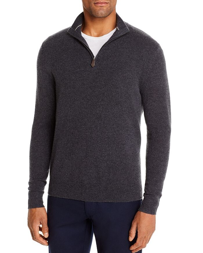 

Кашемировый свитер с молнией наполовину — 100% эксклюзив The Men's Store at Bloomingdale's, Серый, Кашемировый свитер с молнией наполовину — 100% эксклюзив The Men's Store at Bloomingdale's
