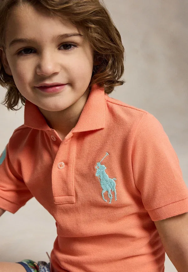 Поло из хлопка Big Pony Polo Ralph Lauren, маковый — фото 3