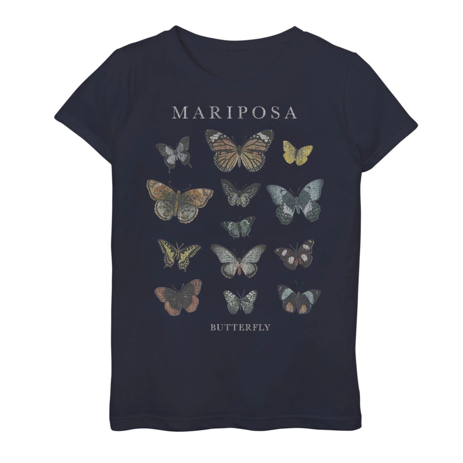 

Футболка с рисунком Fifth Sun Mariposa для девочек 7–16 лет Unbranded, синий