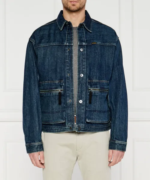

Куртка тренера Utility, джинсовая куртка Straight fit G-Star Raw, синий