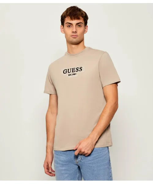 

Футболка Regular fit Guess Jeans, бежевый