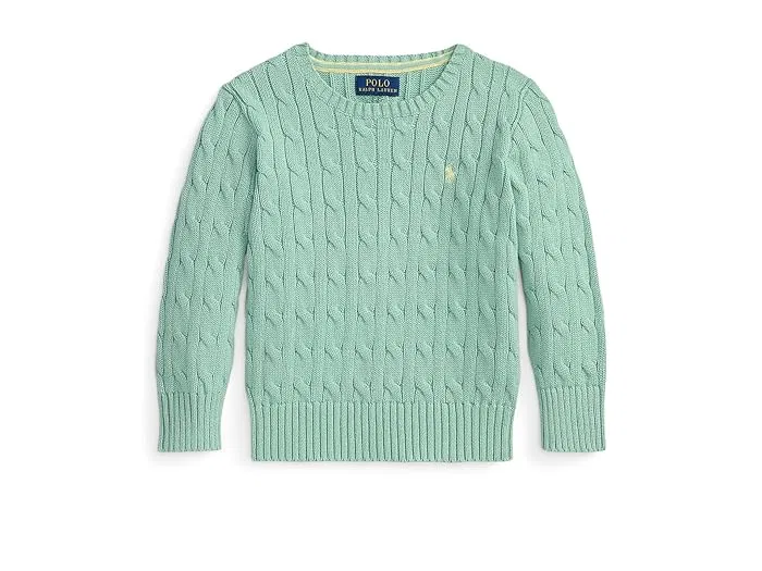 Свитер вязаный Cable-Knit Cotton Sweater Polo Ralph Lauren Kids, Celadon