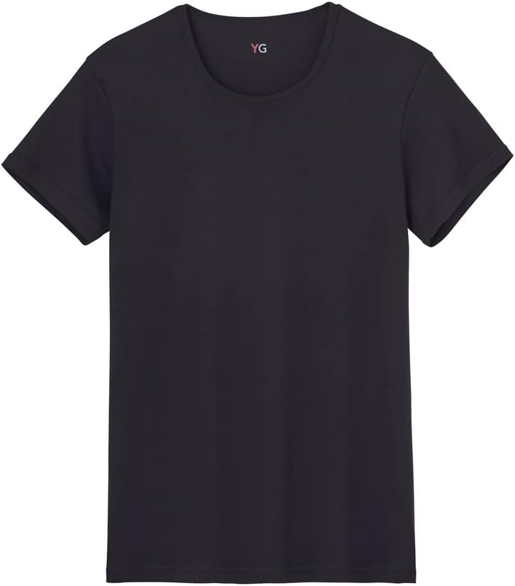 

Мужская футболка GUNZE с круглым вырезом, 100% хлопок, YG YN0013, черный