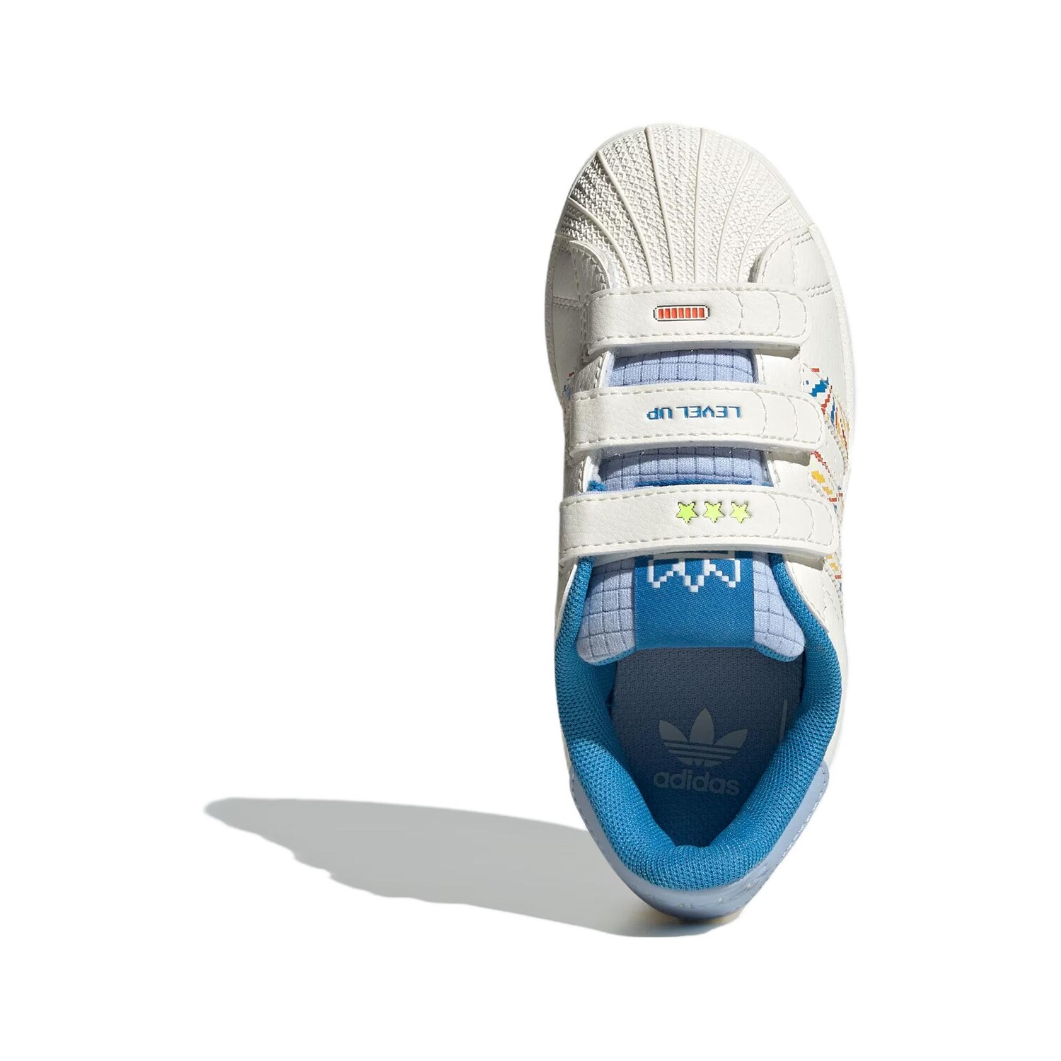 Детские кроссовки для скейтбординга adidas originals Superstar Series PS, White/Blue — фото 3