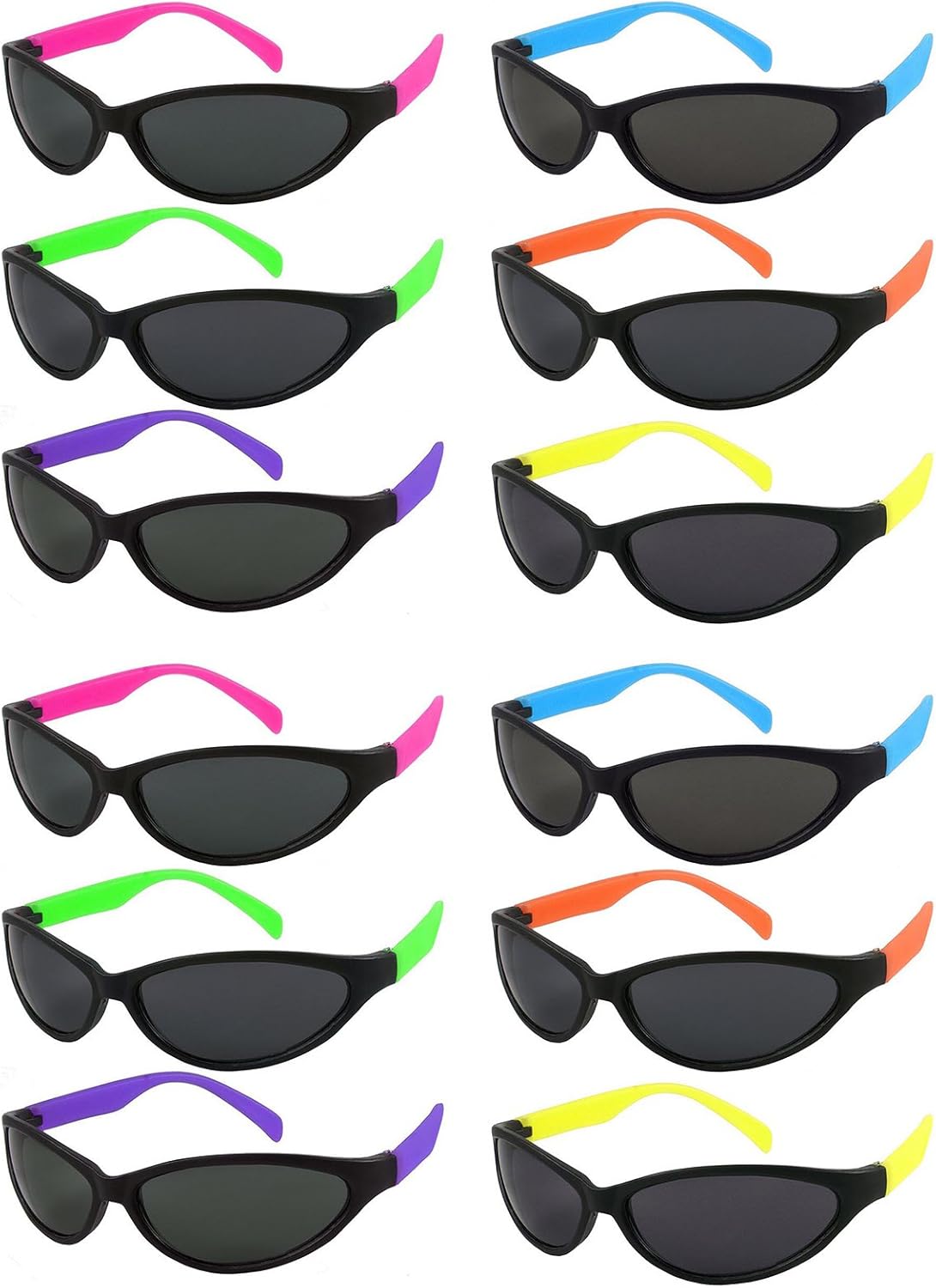 

EDGEIWEAR Набор из 12 неоновых солнцезащитных очков для детей или взрослых, спортивные сувениры для вечеринок, сертифицированы по стандарту CPSIA, не содержат свинца (Pb) 5460R/9446R, Assorted (Adult)