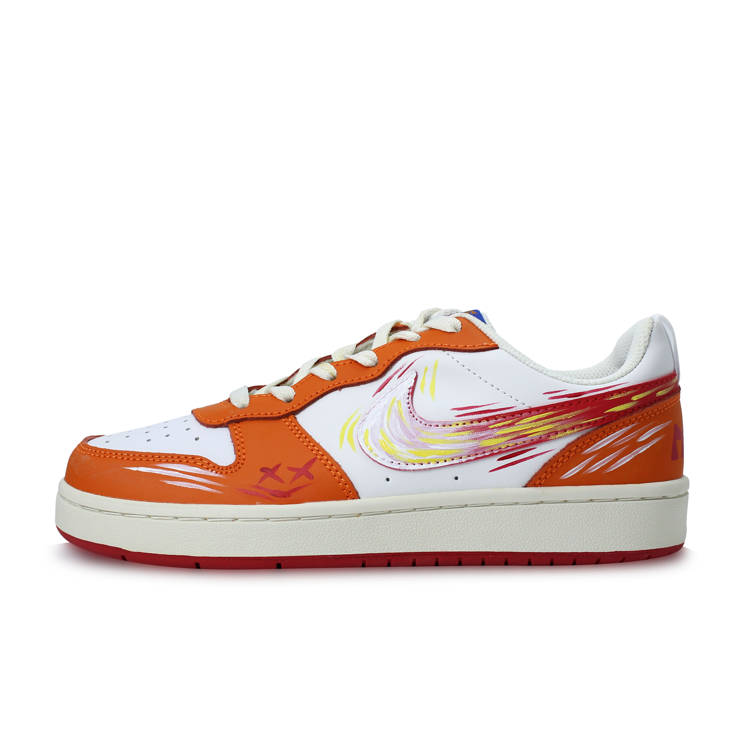 

Nike Court Borough Phantom Cables дышащие легкие амортизирующие низкие кроссовки для скейтбординга Orange White Red Kids'