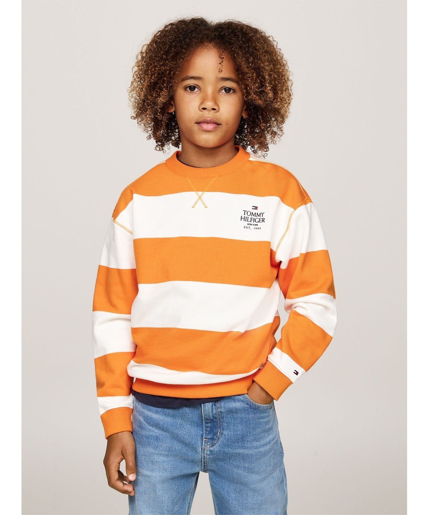 (K) Детская полосатая толстовка с круглым вырезом TOMMY HILFIGER, Multi