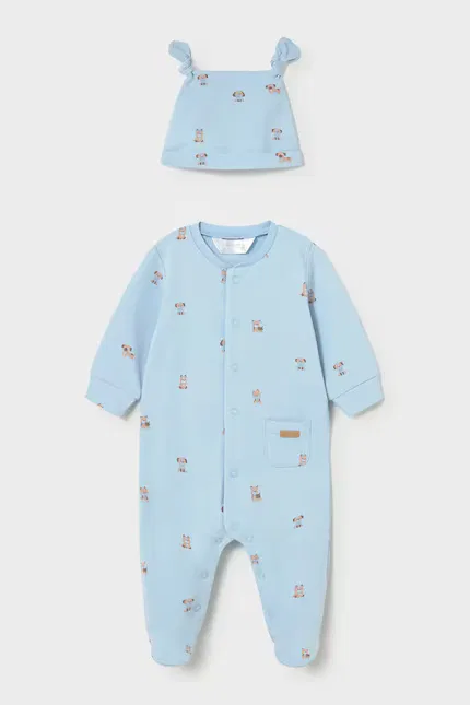 Комбинезон с шапочкой Mayoral Newborn, синий