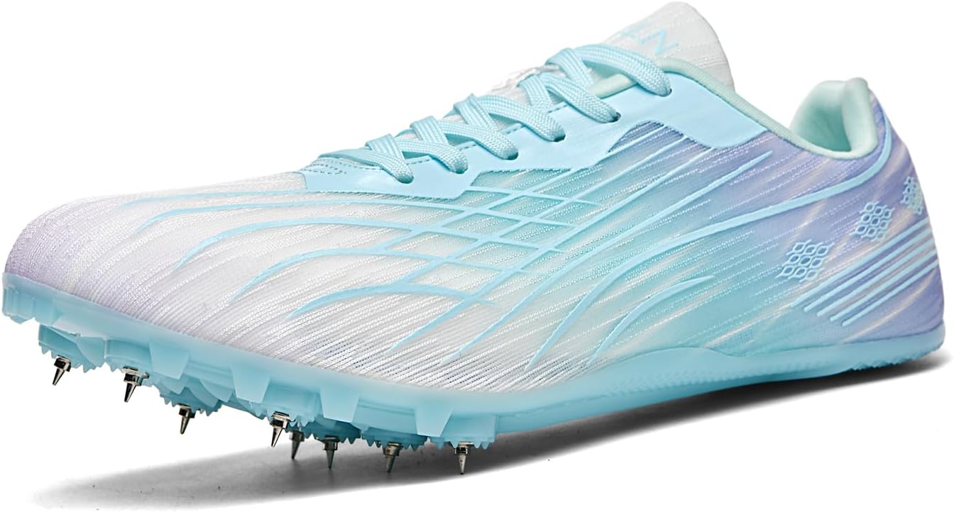 

Мужские и женские кроссовки для бега и легкой атлетики с шипами, обувь для соревнований и прыжков Tmruni, розовый