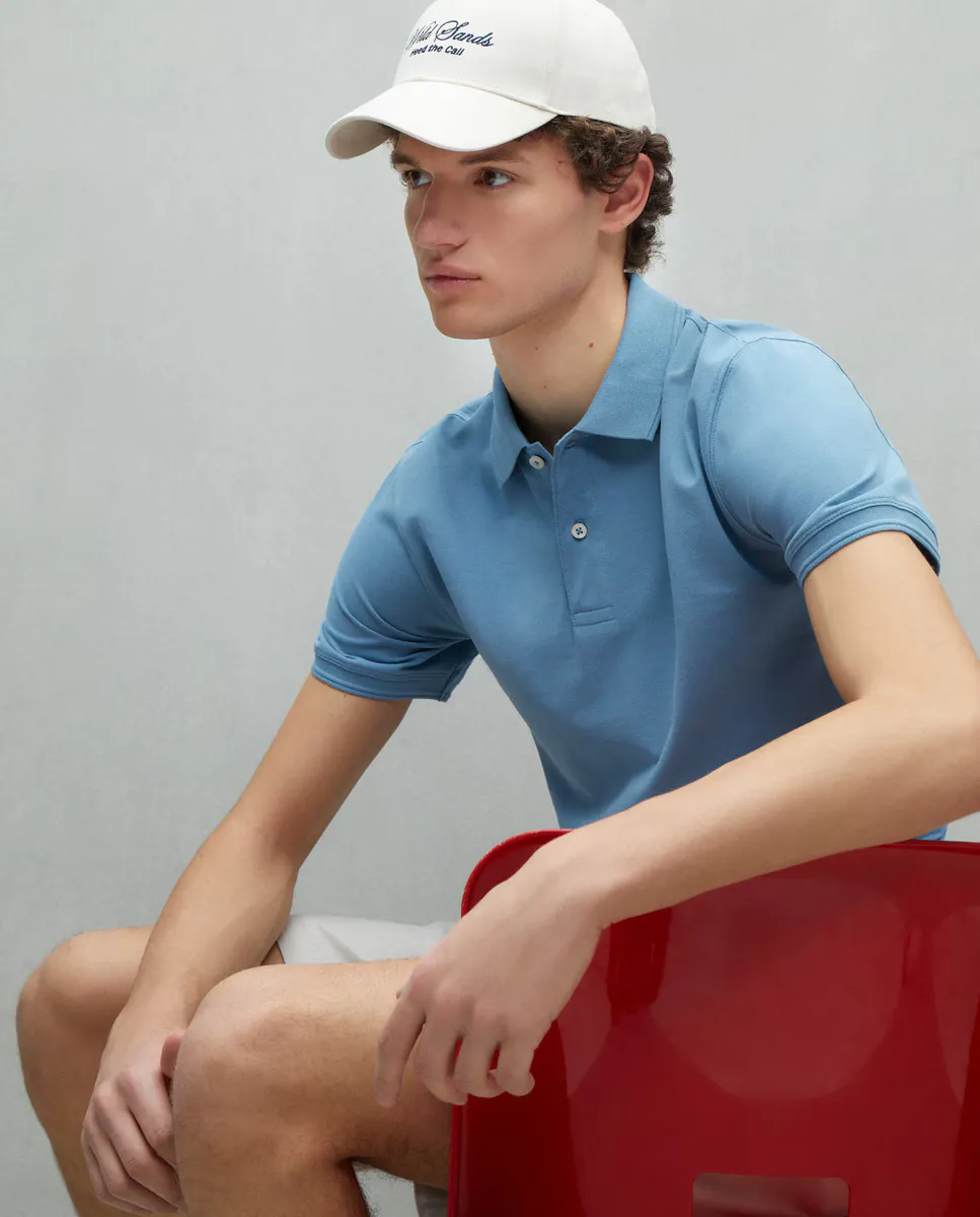 

Мужская рубашка поло с коротким рукавом Easy Wear, светло-голубой