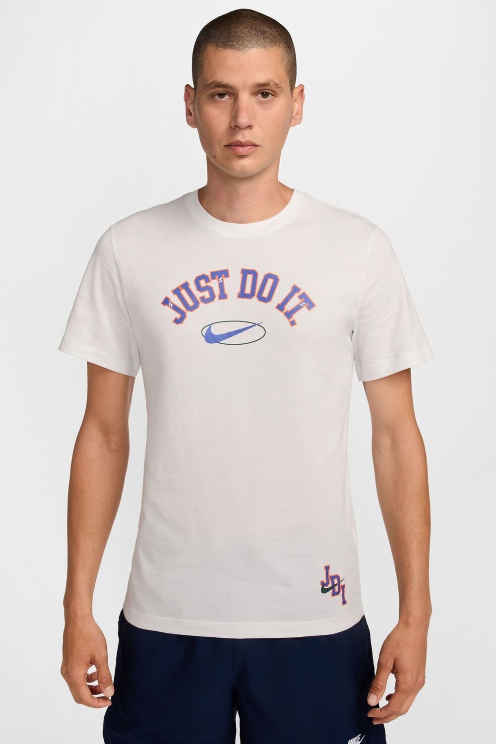 

Футболка с надписью «Just do it» из 100% хлопка Nike, белый