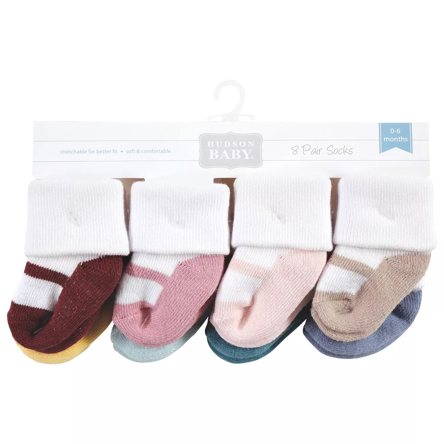 

Hudson Baby Girls Хлопковые носки для новорожденных и махровые носки, мягкая обувь земляного тона Hudson Baby