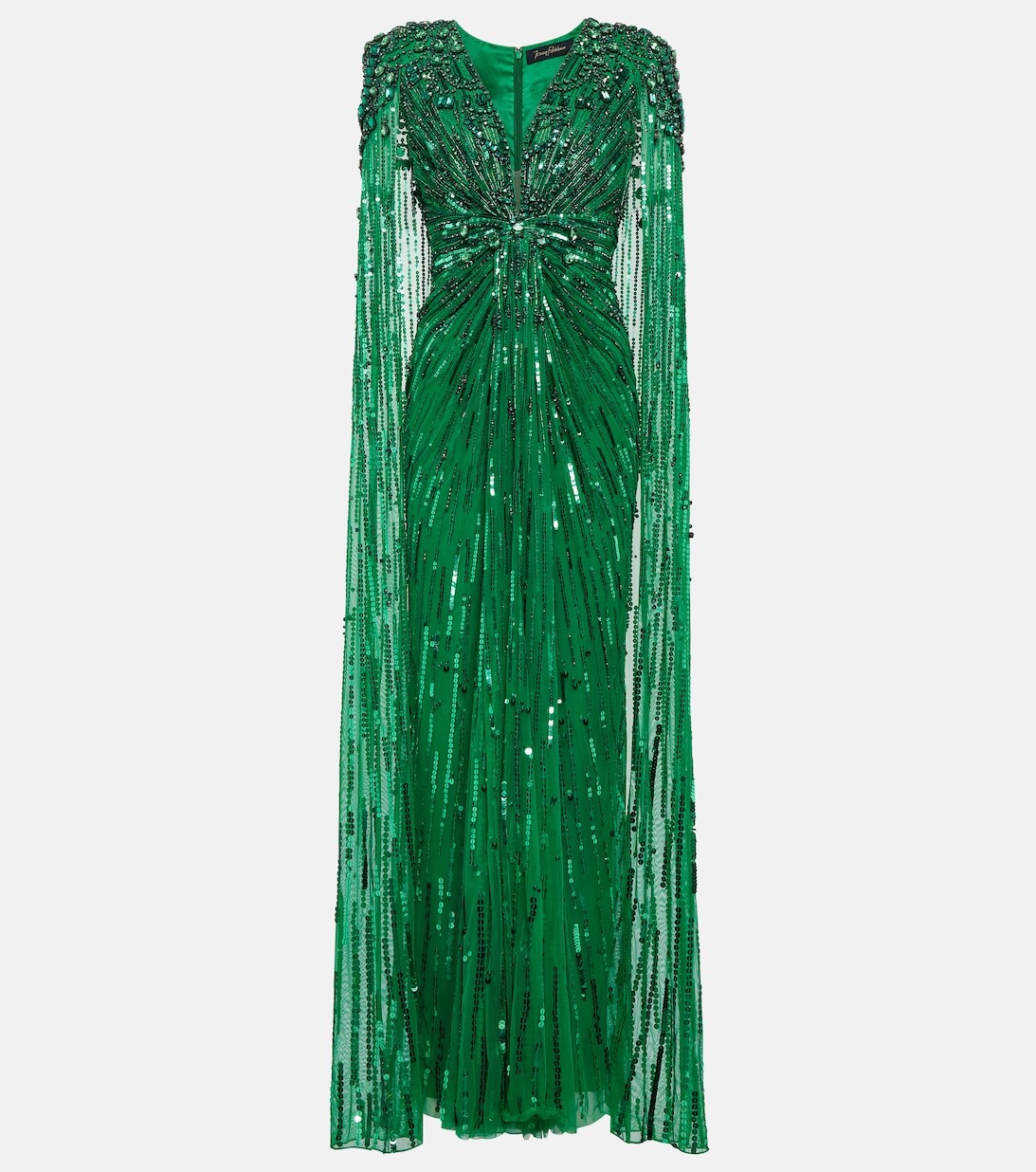 

Украшенное платье с открытыми плечами JENNY PACKHAM, зеленый