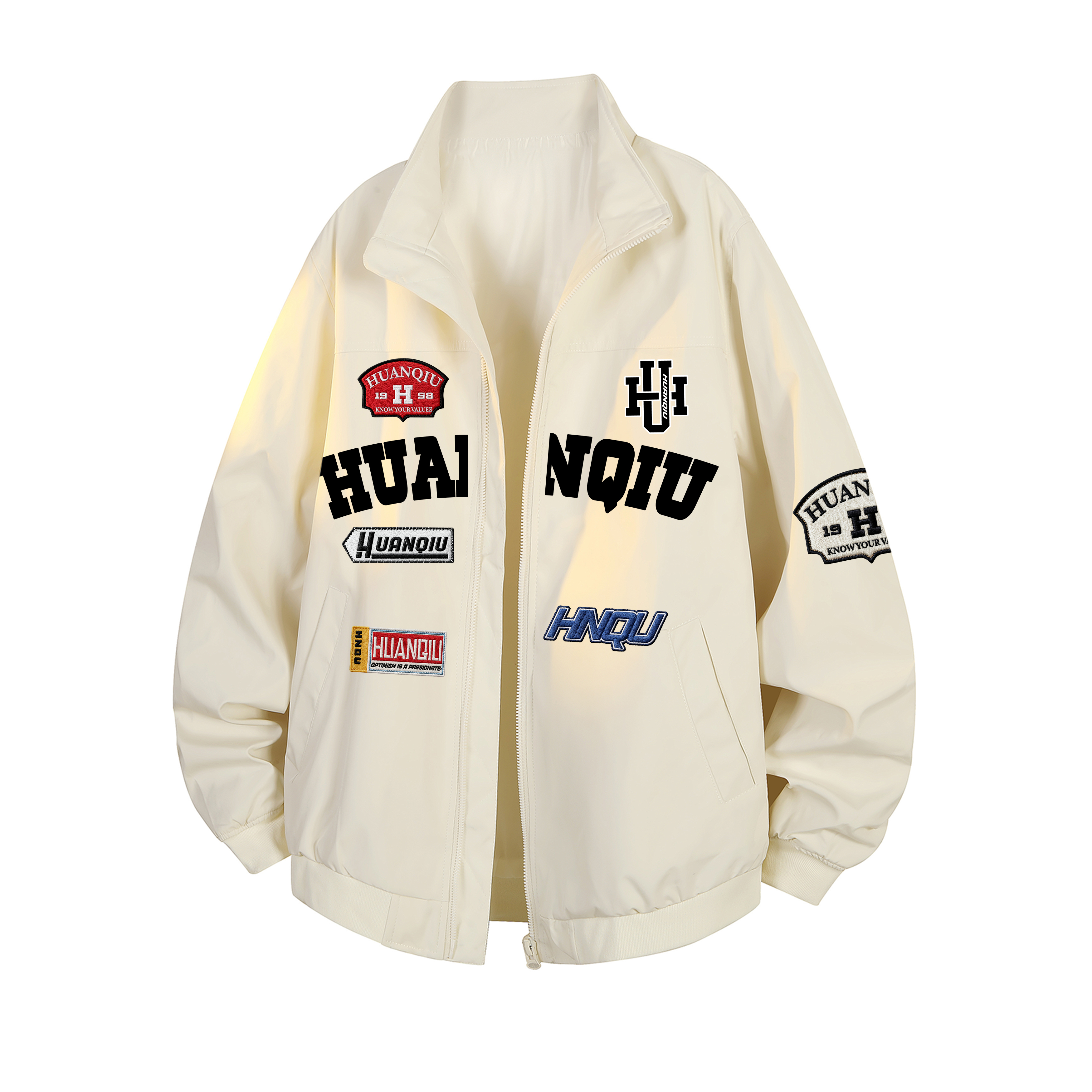 

Куртка Unisex Stand Collar Moderate HUANQIU, экрю