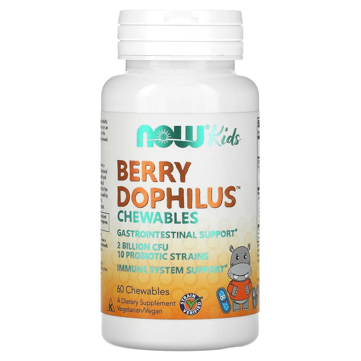 

Now Foods Berry Dophilus для детей 2 миллиарда 60 жевательных таблеток