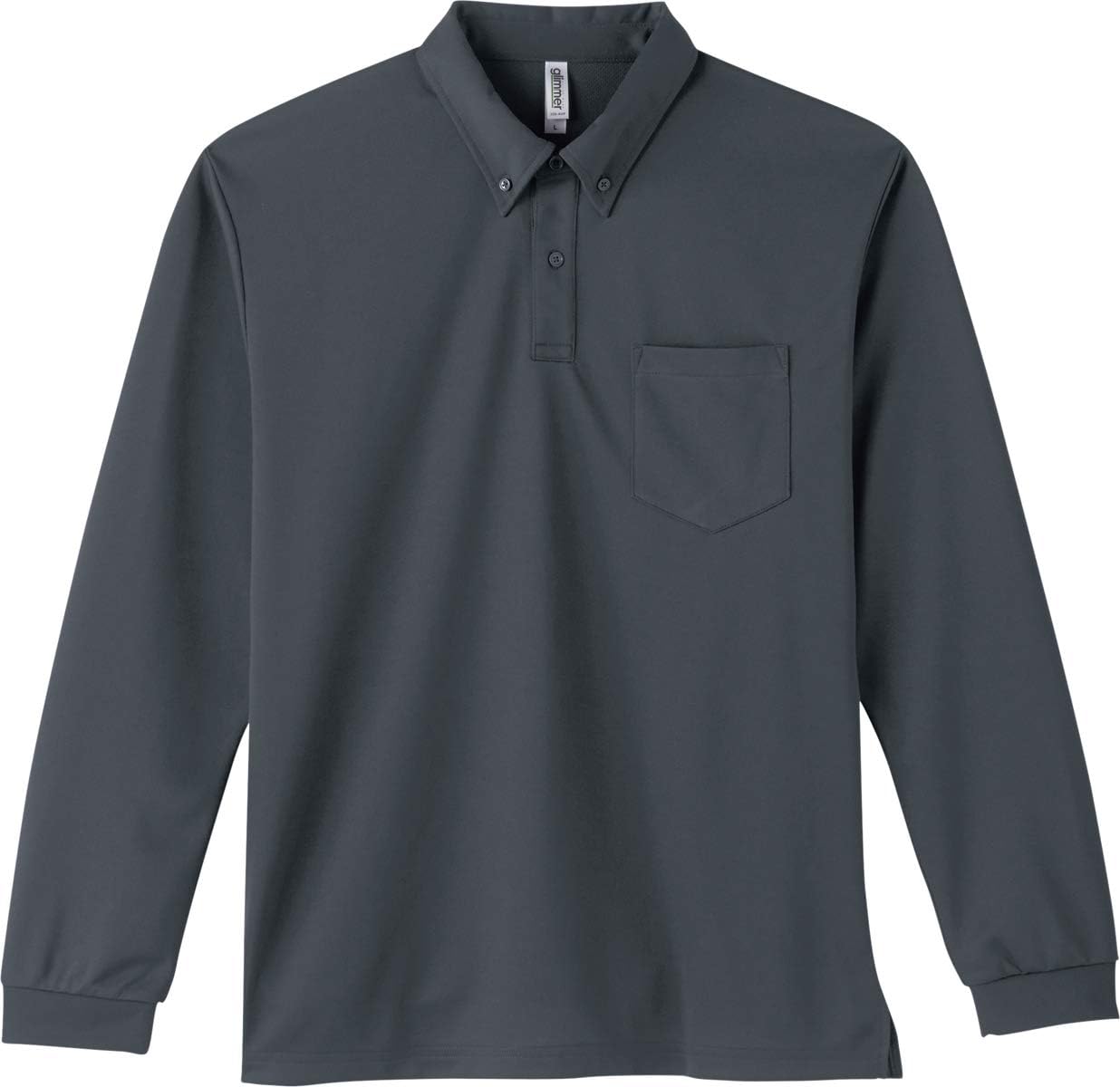 

Мужская рубашка-поло с длинным рукавом Glimmer 00314-ABL, с карманом, материал DRY, застежка на пуговицы спереди, плотность ткани 4,4 унции, темно-серый