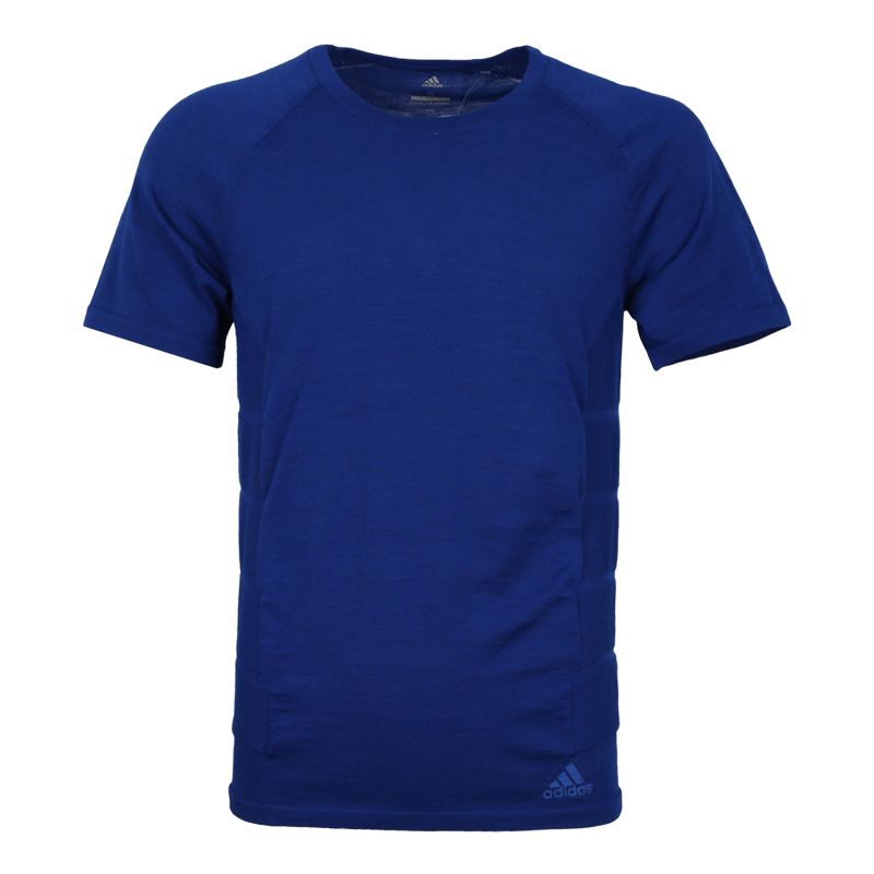 

Adidas Мужская футболка с круглым вырезом, синяя, средней толщины, Синий, Adidas Мужская футболка с круглым вырезом, синяя, средней толщины