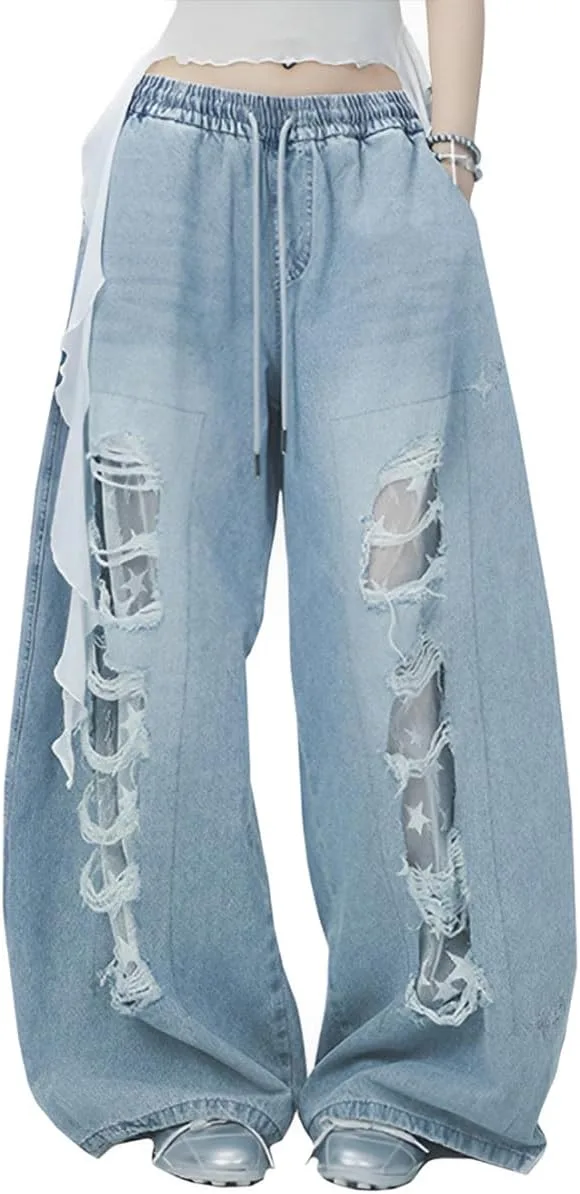 

Джинсы с высокой талией и широкими штанинами Y2K kakarin choyx