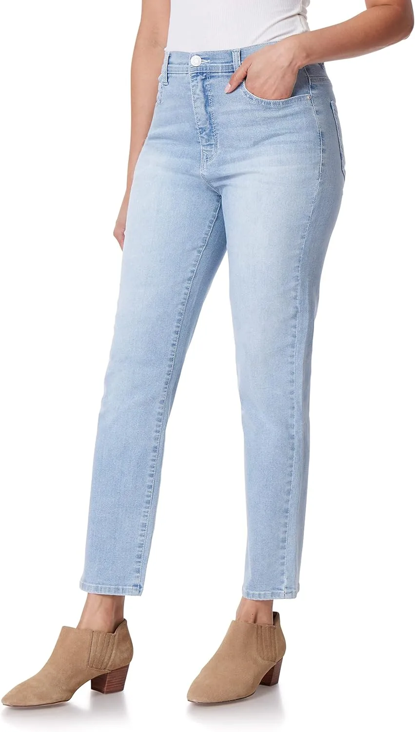 

Angels Forever Young Women's Heritage High-Rise Straight Ankle Jeans
