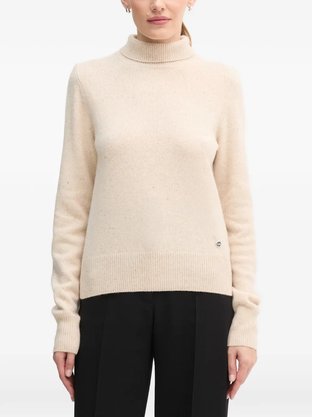 

Свитер с воротником-гольф и нашивкой с логотипом Colmar, нейтральный