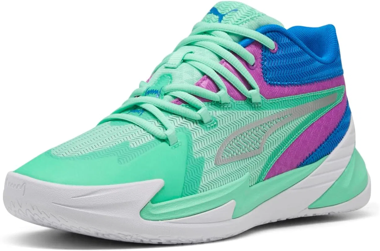 Мужские баскетбольные кроссовки PUMA Dagger, Green Glimmer Pure Magenta