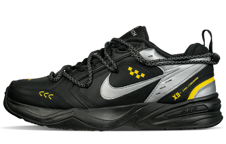 

Кроссовки Nike Air Monarch 4 Chunky Sneakers Unisex Low-Top Black Silver/Yellow