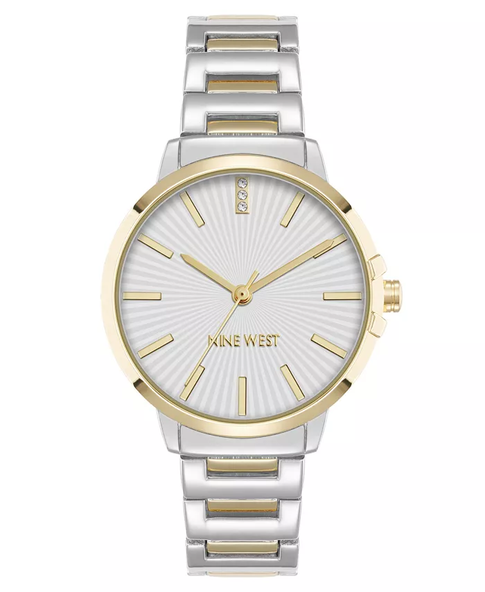 

Женские часы Quartz Classic с серебристым и золотистым покрытием из металлического сплава, 35мм Anne Klein