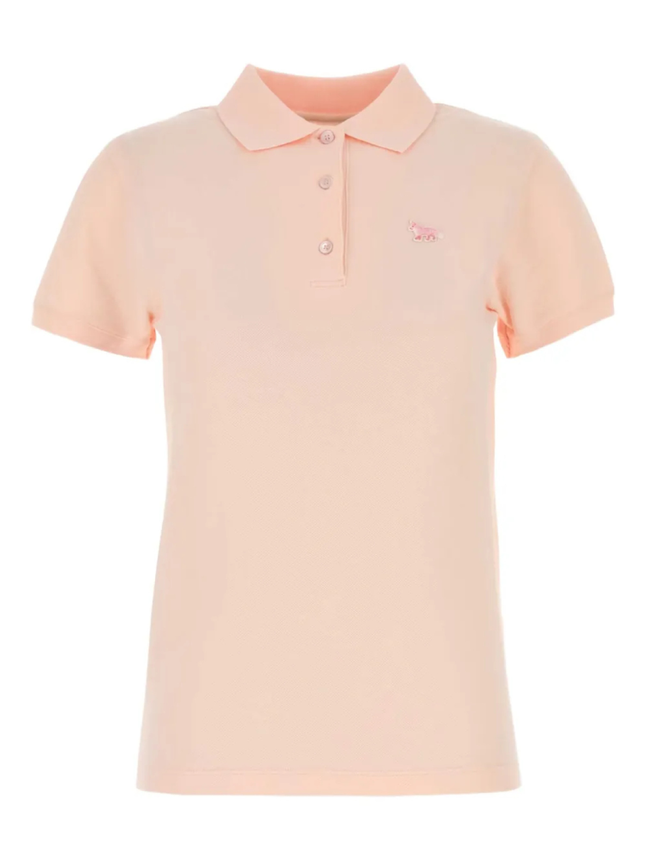 

Хлопковая рубашка-поло Maison Kitsuné, розовый