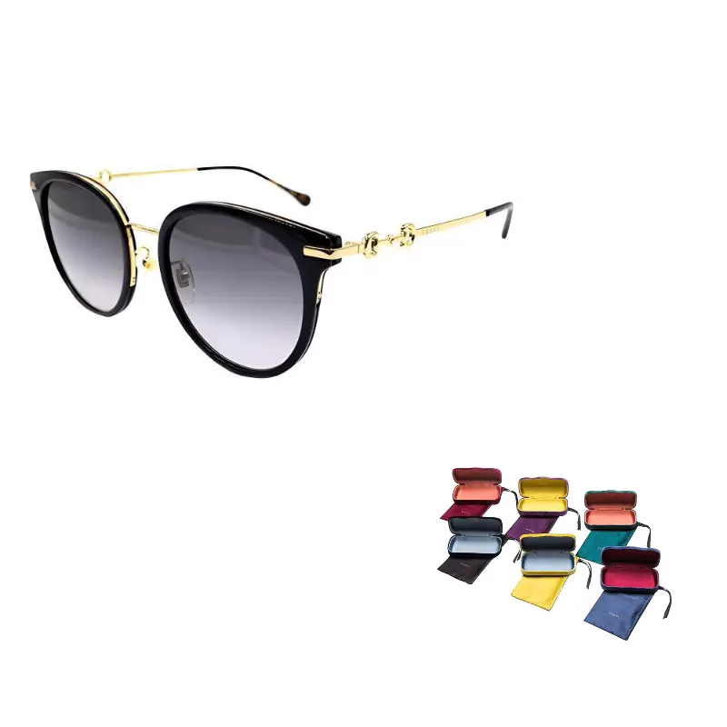 

Женские солнцезащитные очки «Бабочка» Gucci, черный золото/серый gradient