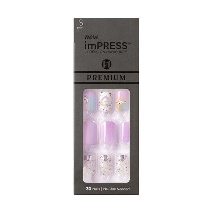 

Impress Press On Nails One Step Маникюр New Premium Sweet Life Short, Kiss