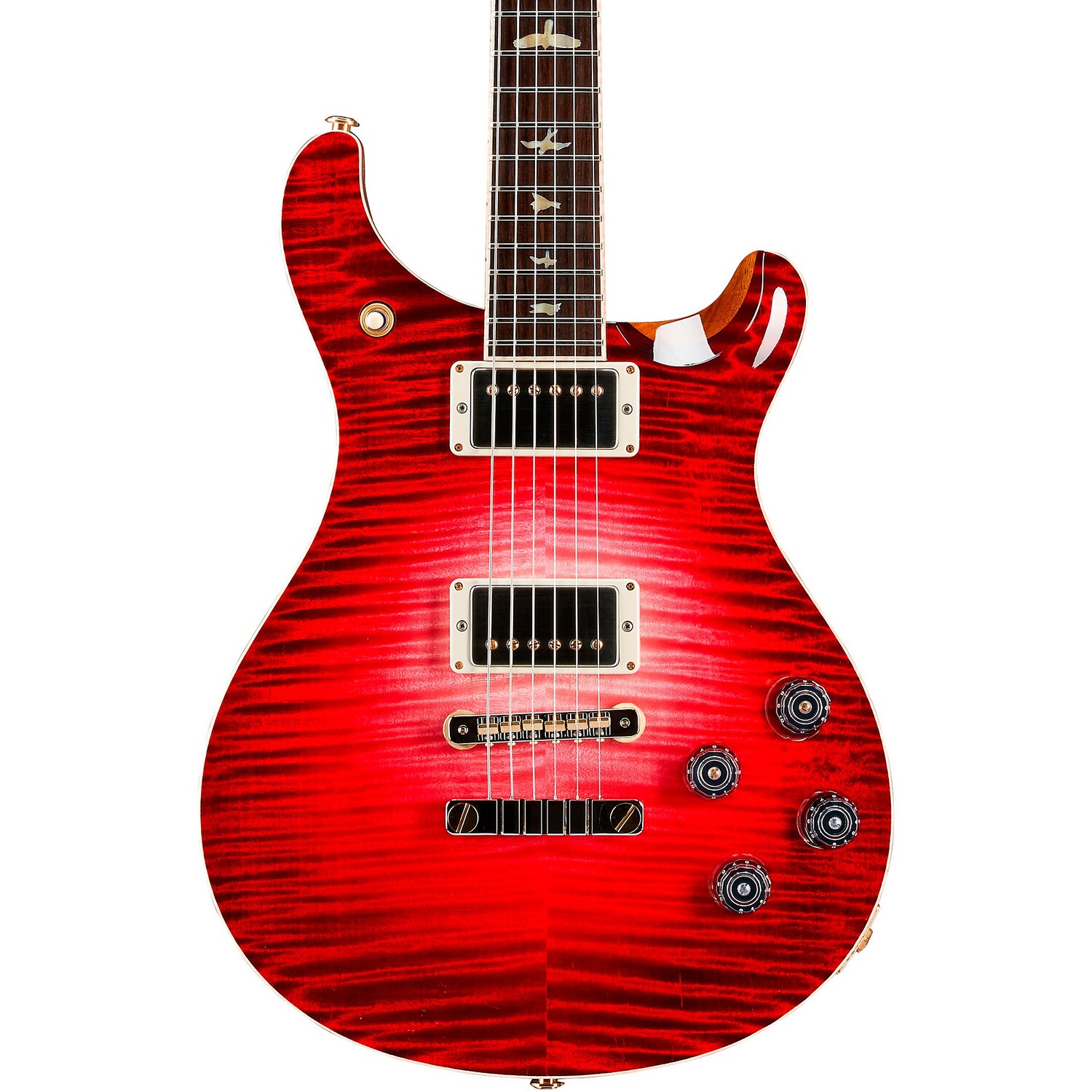 

PRS Private Stock McCarty 594 PS Топ из клена и гриф из африканского черного дерева с узором Винтажный гриф Электрогитара Кроваво-красное свечение