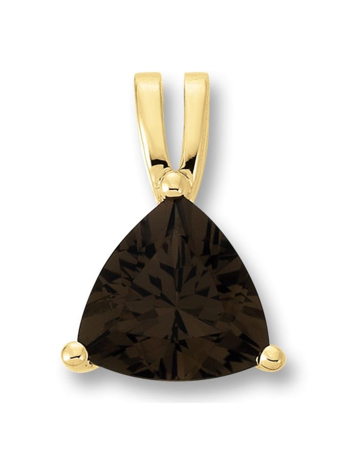 

ONE ELEMENT Кулон из дымчатого кварца в оправе из желтого золота 333 пробы