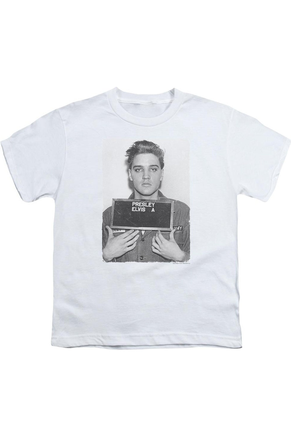 

Футболка с принтом армейского фото Элвиса Пресли, детская, короткий рукав Gildan, белый